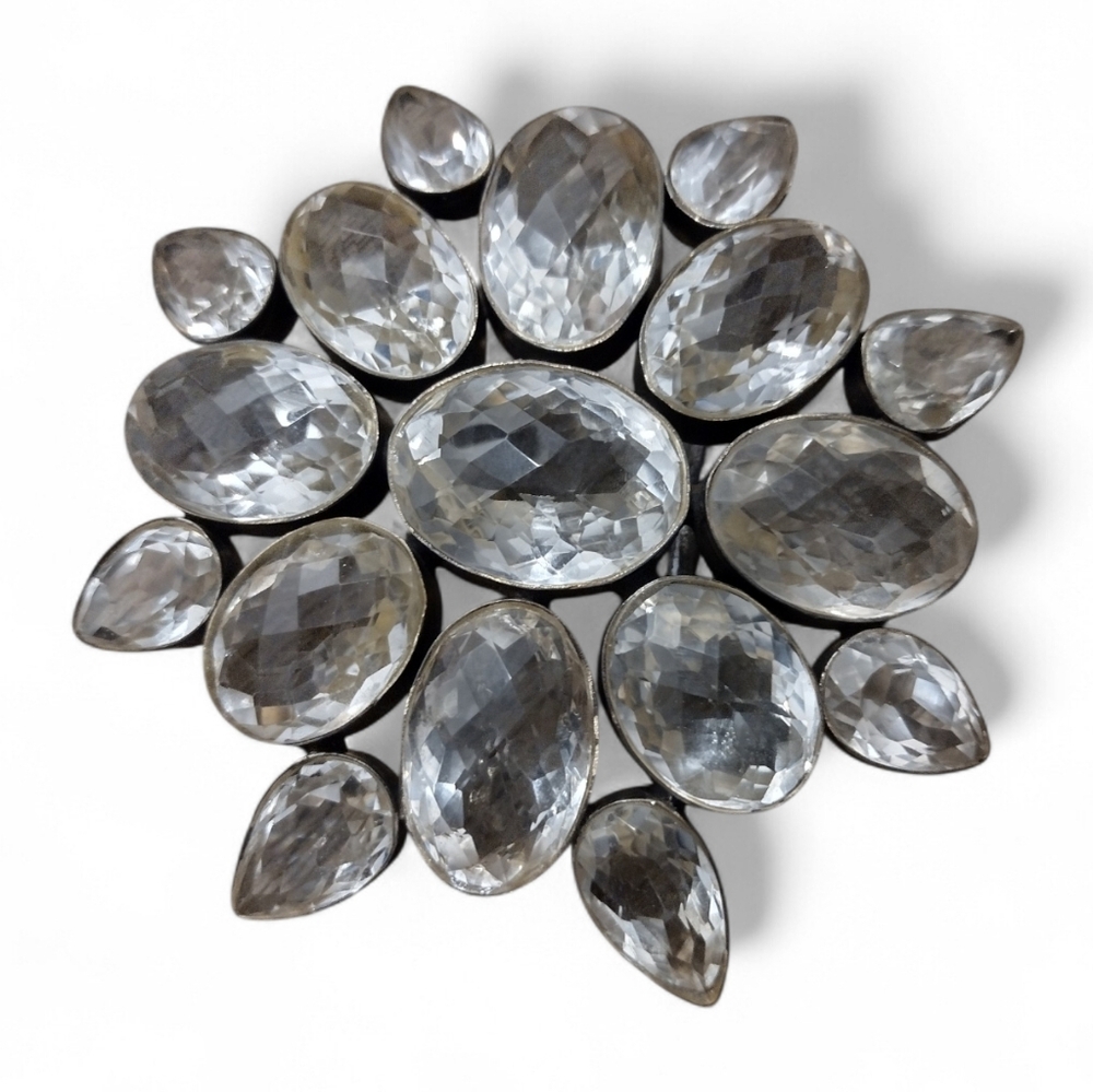 Vintage Crystal Cluster Belt Buckle 🔥